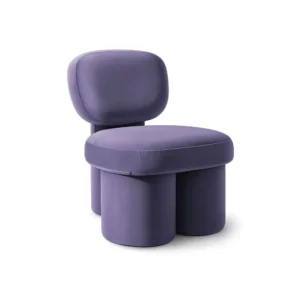 Modern Velvet Accent Chair Color Medium Purple